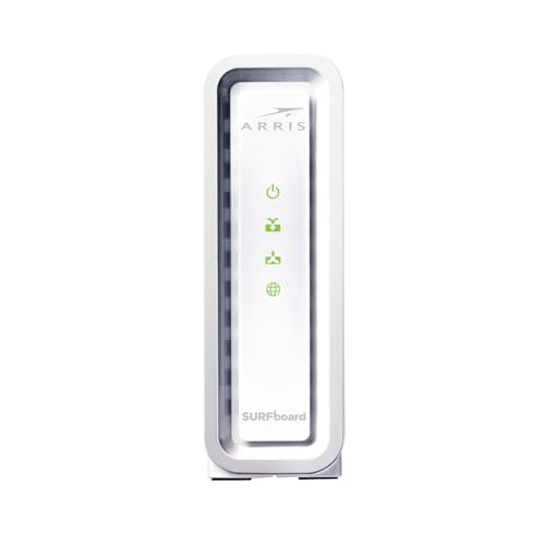 ARRIS (SB8200) – CABLE MODEM – FAST DOCSIS 3.1 32X8 GIGABIT CABLE MODEM , APPROVED FOR COMCAST XFINITY, COX, CHARTER SPECTRUM, & MORE | 1 GBPS MAX INTERNET SPEED, 4 OFDM CHANNELS
