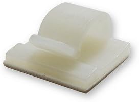 Natural Adhesive Backed Clamp Bundle W 0.46 Inch X H 9/32 Inch-25Pack