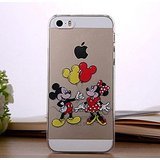 for iPhone 5 / 5S - Disney Mickey & Minnie Mouse Apple Logo Clear Transparent Hard Back Protector Case Cover *Includes Free Tempered Glass* [Apple iPhone 5/5S Only] (Mickey & Minnie Balloons)