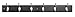BirdRock Home Oval Hook Coat and Hat Rack | 6 Hooks | Wall Mount | Black Finish | Satin Nickel Hooks