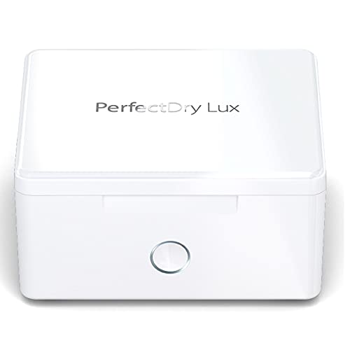 PerfectDry LUX | World's Fastest Hearing Aid Dryer, Dehumidifier Accessory | UV-C Ultraviolet Light Box Kit | Removes Sweat & Moisture from Hearing Aids, Airpods, Wireless Earbuds, Ear Amplifiers