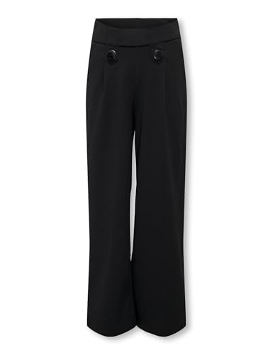 KIDS ONLY Kogsania - Pantaloni con Bottoni Jrs Noos, Nero, 6 Anni