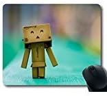 Custom Special Mouse Pad with Danboard Boxes Robot Walk Glare Light Surface Non-Slip Neoprene Rubber Standard Size 9 Inch(220mm) X 7 Inch(180mm) X 1/8 Inch(3mm) Desktop Mousepad Laptop Mousepads Comfortable Computer Mouse Mat