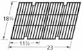 Music City Metals 63012 Gloss Cast Iron Cooking Grid Replacement for Select Kenmore and Sams Gas Grill Models, Set of 2