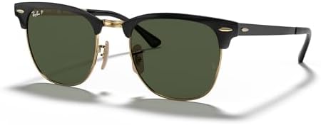 Amazon.com: Ray-Ban RB3507 136/N5 51MM Black On Gold/G-15 Green