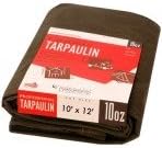 Chicago Dropcloth TR-2020-010 20 x 20 ft. Canvas Tarpaulin Cloth44; 10 oz - Olive Drab
