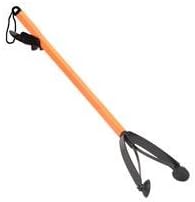 ArcMate Orang-U-Tongs LITE, Lightweight Plastic Pick-Up Tool, Squeeze Grip, Rubber Suction Cup Reachers, Indoor-Outdoor for Occasional Users, 4.25" Wide Jaw, 1lb. Pick Up Capacity, Orange, 23" (7658)