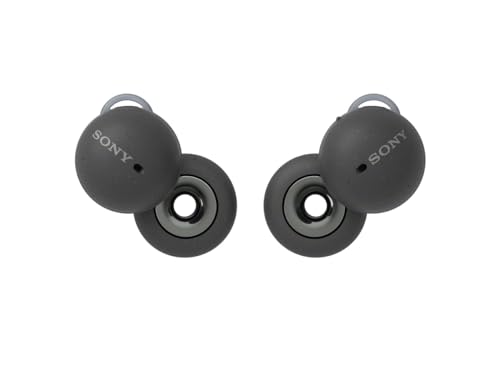 SONY LINKBUDS TRULY WIRELESS EARBUD HEADPHONES WITH AN OPEN-RING DESIGN FOR AMBIENT SOUNDS AND ALEXA BUILT-IN, BLUETOOTH EAR BUDS COMPATIBLE WITH IPHONE AND ANDROID, GRAY