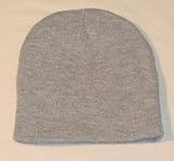 Blank Short Beanie Cap- Many Colors Available , Heather Charcoal