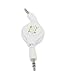 eTECH Collection 3 Pack of Retractable 3.5 mm Auxiliary Cable Cord,3.5mm to 3.5mm AUX Audio Cable,For Apple iPhone 6 Plus 5S/5C/5/4S/4, HTC ONE M7, M8... (White Color) -- Shipping From USA
