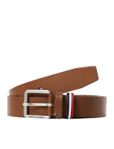 JACK & JONES Herren Jacespo Belt Lederg rtel, Cognac, 90 EU thumbnail 1