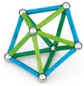 Classic - 60 Piezas - Bloques de Construcción Magnética para Niños - Green Line - Juguetes Educativos de Plástico 100% Reciclado