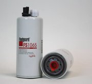 Fleetguard FS1065 Fuel/Water Separator For Cummins 4934879, ISC07 StrataPore Media, 98.7% Efficiency, 10-Micron Rating, 1-14 UNS-2B Thread Size, 9.79"H x 3.69"OD