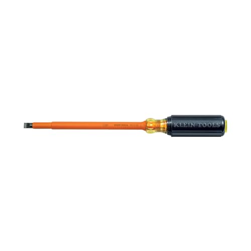Klein Tools 602-8-INS Insulated Screwdriver, 3/8-Inch Cabinet Tip with 8-Inch Shank, Made in USA