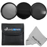 58MM Altura Photo Neutral Density Professional Photography Filter Set (ND2 ND4 ND8) + Premium MagicFiber Microfiber Cleaning Cloth