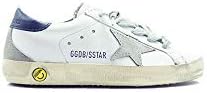 Golden Goose Kids Superstar Sneaker White/Dark Blue Cream Sole GCOKS301.A5