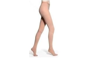BriteLeafs Opaque Compression Stockings Pantyhose Therapeutic Firm Support 20-30 mmHg Closed Toe - Gradient Compression, Professional Grade (X-Large, Beige)