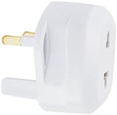 Toothbrush Adaptor Plug, Adapt EU 2 Pin Plug To 3pin UK Socket with 13A Fuse For Electric Toothbrush Shaver Razor Water Flosser Epilators