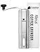 LimeHus Manual Coffee Grinder - Adjustable, Quiet Mechanism with Conical Ceramic Burr Mill - Precision Grinding, Powder to Coarse Grounds - Use with Any Coffee Maker - Modern, Brushed Stainless Steel