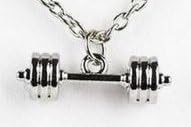 Antique Silver Dumb Bell DIY Charm/Pendant (Charm Only) by fitShionista Accountability Program