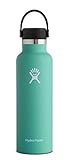 Hydro Flask 21 oz Double Wall Vacuum Insulated Stainless Steel Leak Proof Sports Water Bottle, Standard Mouth with BPA Free Flex Cap, Mint