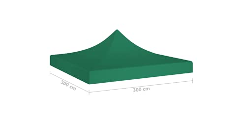 Partyzelt-Dach 3x3 m Grün 270 g/m² Gartenbauten Pavillon-Rahmen Dächer für Pavillions stabil – Bild 3