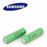 2 Samsung INR18650-25R 18650 2500mAh 3.7v Rechargeable Flat Top Batteries with Protective Case