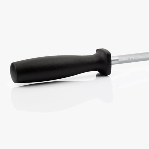 Serie Chairas - Acciaini Affilatori Affilacoltelli - Acciaio al Carbonio Cromato 230 mm - Manico Polipropilene Colore Nero