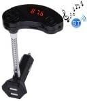 MAUBHYA GT86 Dual USB Charger Car Bluetooth FM Transmitter Kit, Support LCD Display/TF Card Music Play/Hands-free(Black)