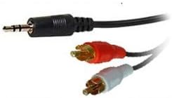 FPUK 1.2m 3.5mm 3.5 Stereo Jack to 2 x Phonos/RCA Cable/Lead