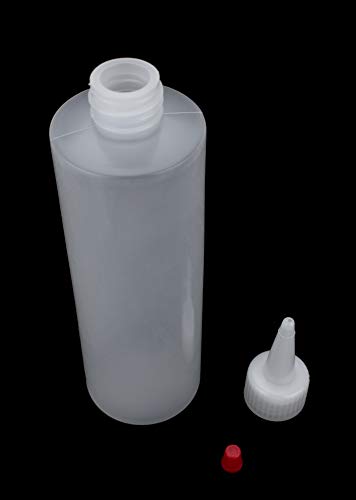 Condiment Squeeze Bottles, 8 Ounce BPA Free, 2 Pack with Red Cap, Great for Syrup, Ketchup, Sauces, Dressing, Oil, Arts and Crafts, Leak Proof - Perfect for Kitchen & Restaurant Hold