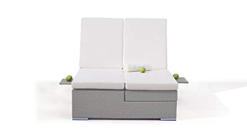 talfa Polyrattan Sonnenliege in Grau satiniert Flex – Bild 4