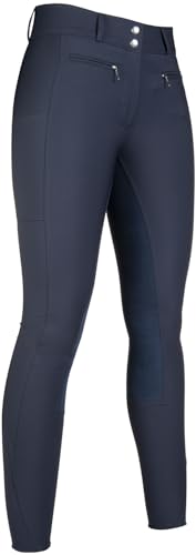 HKM Vita Alta Pantaloni, 5900 Verde Scuro, 38 Donna