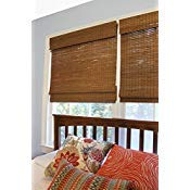 Radiance-Cordless-Window-Shades-for-a-Standard-Size-Window-Width-Maple-Cape-Cod-Flatweave-Bamboo-Roman-Shade-with-Valance-34-Inch-Width-x-64-Inch-Length