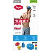 Sugru formbarer Kleber, familiensicher, hautfreundliche Formel – Rot, Gelb und Blau, 3 Stück