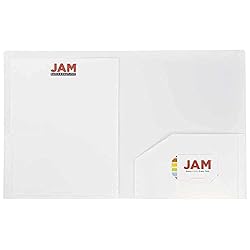 JAM PAPER Heavy Duty Plastic 2 Pocket Extra Tough