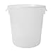 Rubbermaid Commercial Products Plastic Round Food Storage Container, 22 Quart, White, High Temperature Range Food Organization/Storage for Wet/Dry Food in Kitchen/Restaurants/Cafeteria