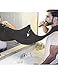 Bathroom Sink Apron bathroom apron - Man Bathroom Beard Care Trimmer Hair Shave Apron Gown Robe Sink Styles Tool Bathroom Apron Waterproof Floral Bib Cloth - Bathroom Beard Apron (Black)
