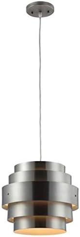 Retro Brushed Nickel Pendant 12" - 1 Light bulb