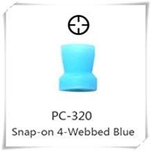 Prophy Cup Snap-on 4-Webbed Blue PC-320, 100/box