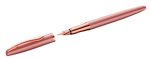 Pelikan Jazz Noble 821698 - Pluma estilografica para diestros y zurdos, diseno de rosa
