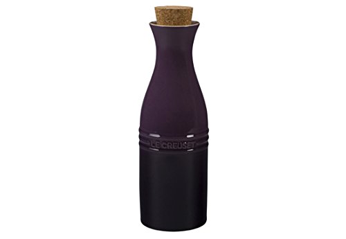 Le Creuset of America Stoneware Wine Carafe with Cork, 750ml, Cassis