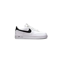 Nike Men's Air Force 1 Shoe, Black/Fire Red White