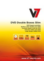 V7 Double Slim Box for DVD/CD - Black (Pack of 10)