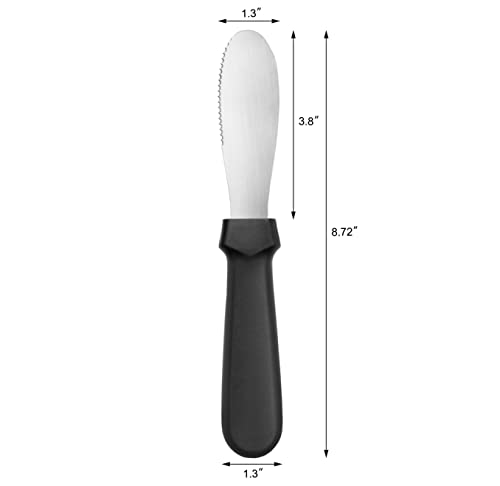 New Star Foodservice Plastic Handle Stainless Steel Butter Spreader, 8.75-Inch, Black, Set photo 9