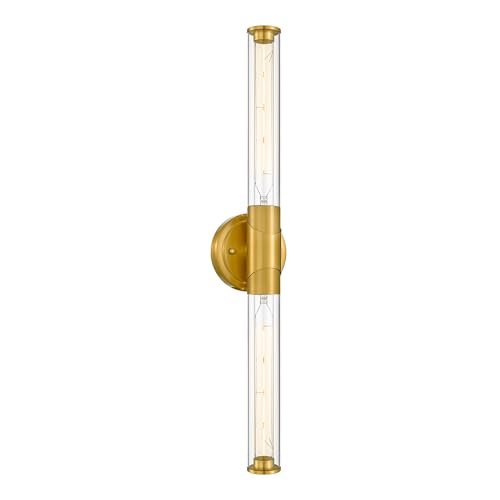 HWH 2-Light Vanity Sconce Clear Glass Wall Light