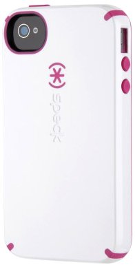 Speck SPK-A0588 Candyshell Glossy Case for iPhone 4S/4 - 1 Pack - Retail Packaging - White/Pink