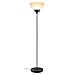 SUNLLIPE Floor Lamp 70 inches Plastic Shade Modern Sturdy Standing Lamp Light 9W Energy Saving LED Torchiere Floor Lamp for Living Room, Dorm and Bedroom (Black)