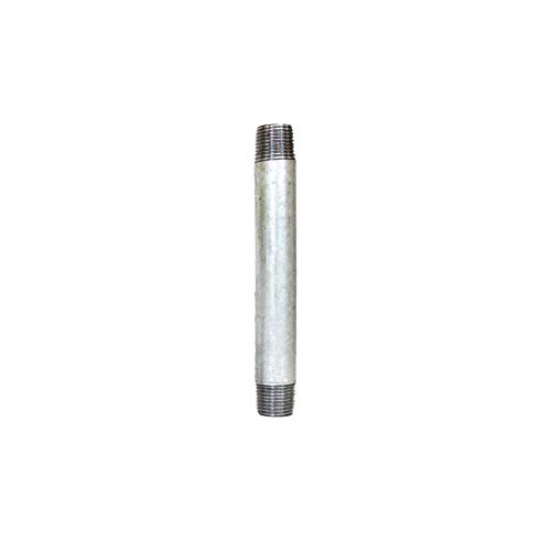 CMI Inc 3/4" X 6" 10 Pack Industrial Galvanized Steel Pipe Nipple, Pipe Connector For Vintage DIY Furniture Home Pipe Decor,3/4 Inch Galvanized Threaded Pipes and Pipe Fittings (3/4" X 6")