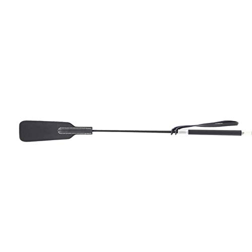 LDAOS Silica Gel Riding Crop Whip Comfortable Slip Bound Role Play Training Toy Whip， Black - Thumbnail 7